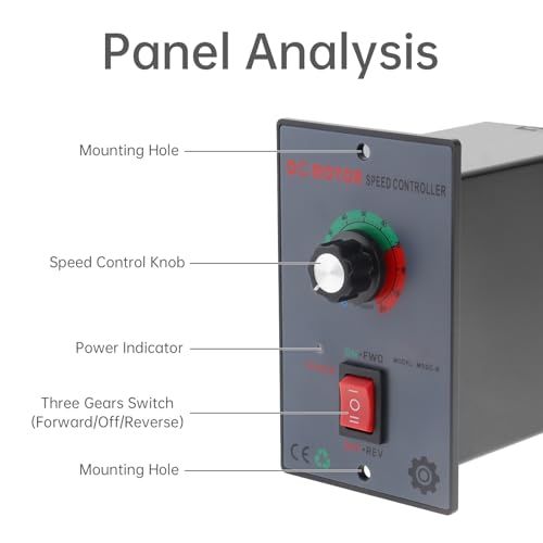 Contrôleur PWM 12-60V à haute puissance 20A avec commande marche avant arrière - 3