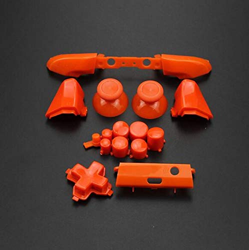 Image of Replacement Full Set Button Bumper Trigger Buttons Guide Dpad RT LT RB LB ABXY ON Off Button Kit for Xbox One Slim Xbox One S Controller (Orange)