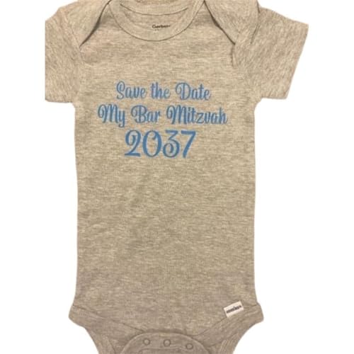 Bat mitzvah 2037 2038 baby girl onesie ® bar mitzvah jewish boy onesie ® bodysuit infant one piece