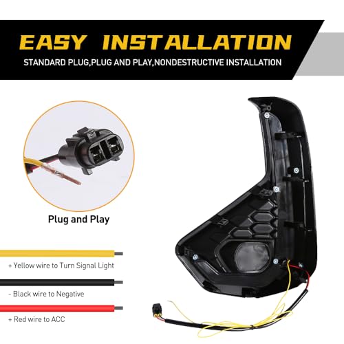 VGETTING Daytime Running Lights For Toyota Hilux 2024 2025 LED Fog Light Two-Colors Driving Light with Sequential Amber Turn Signal by VGETTING - Used condition - Image 7