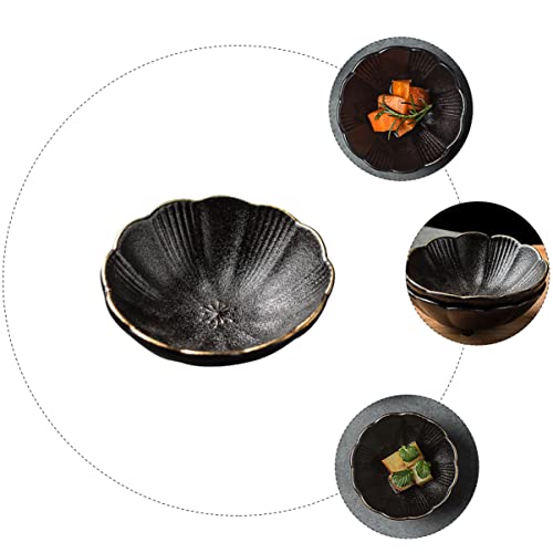 Veemoon Pratos Pires Ocidentais Tigela De Armazenamento De Mesaporção De Polegada Preta. Tigelas De