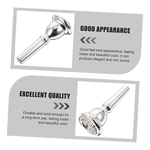 GOOHOCHY Euphonium Mouthpiece Replacement Nozzle Copper Brass Wind Instrument Accessory 3.54X1.53X1.53 Inch Suitable for Professionals Beginners Students
