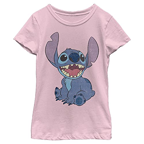 Image of Disney Girl's Lilo & Stitch Sitting Happily T-Shirt
