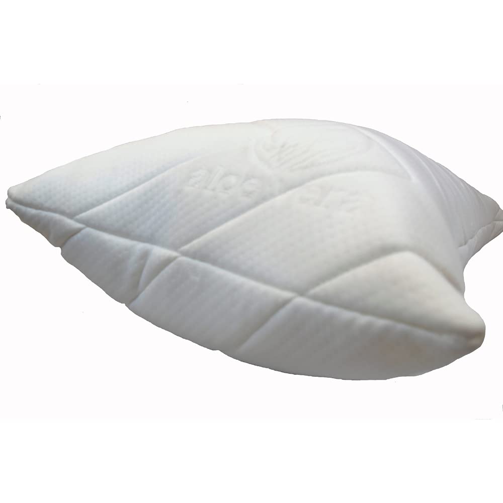 N/S Pack de 2 Almohadas con Copos de viscoelástica 150 cm, Almohada de Cama, Tejido Strech Transpirable, Funda Color Blanco, Almohada Suave, firmeza Media Baja, Ofertas Confort