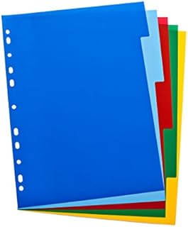 Elba A4 5 Part Plastic Dividers