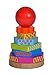 Produktbild Eichhorn 100002255 Color Steckturm 6 Scheiben und 1 Kugel zum stecken, viele Bunte Formen, 8 teilig, 12 cm hoch, aus Holz, ab einem Jahr