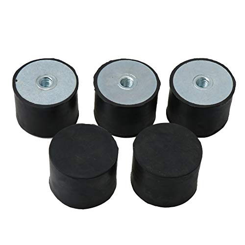 CNBTR 40x30mm Black DE Rubber Female M8 Thread Mounts Isolator Replaces Anti Vibration Pads Flat Silentblock Base Block Pack of 5