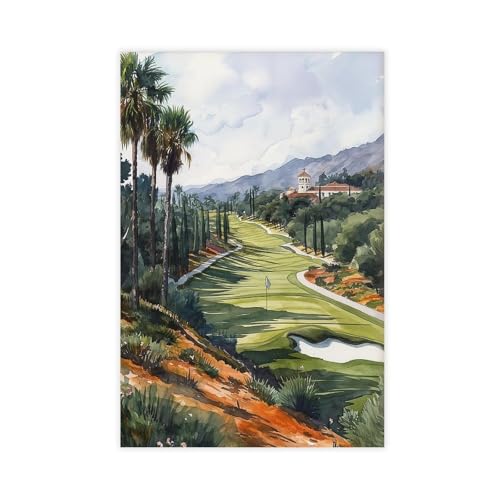 IJODA Spain Golf Watercolor Wall Art 16x24