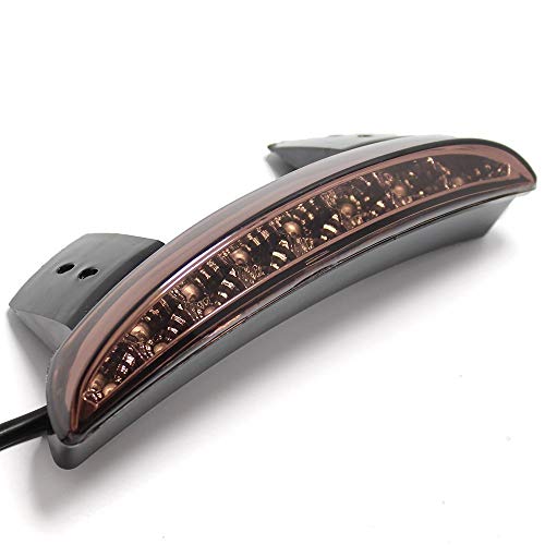 5 Wires Motorcycle Chopped Cafe Racer Rear Fender Edge Brake License Plate Tail Light Stop Running Light Turn Signal Lamp Red LED for Harley Sportster XL883N 1200N XL1200V XL1200X (Smoked Len) - Thumbnail 5