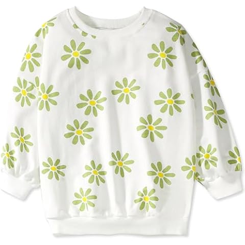 MUJOQE Girls' Long Sleeve Cotton Sweatshirt Cover