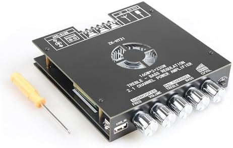 540W Bluetooth Power Amplifier Board with Subwoofer 2.1 Channel 160W×2+220W, 15V-36V Audio Power Amplifier Module with Treble and Bass Control