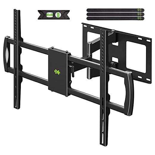 USX MOUNT UL Listed Full Motion Heavy Duty TV Mount for Most 42-90 inch Flat Screen TVs with Articulating Tilt Arm Swivels,Max VESA 600x500mm Loading up to 150lbs, 12", 16" Studs,TV Wall Mount Bracket