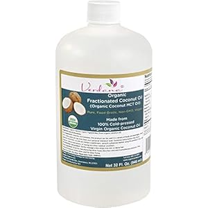 Verdana USDA Certified Organic Coconut MCT Oil –Fractionated Coconut Oil – 100% Pure with No Palm Kernel Used – Kosher…