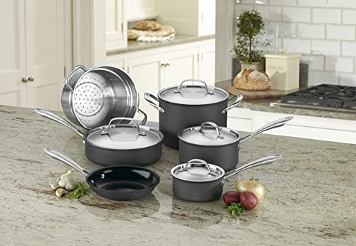 Image of Cuisinart GG-10 Hard Anodized 10-Piece Set GreenGourmet, Black