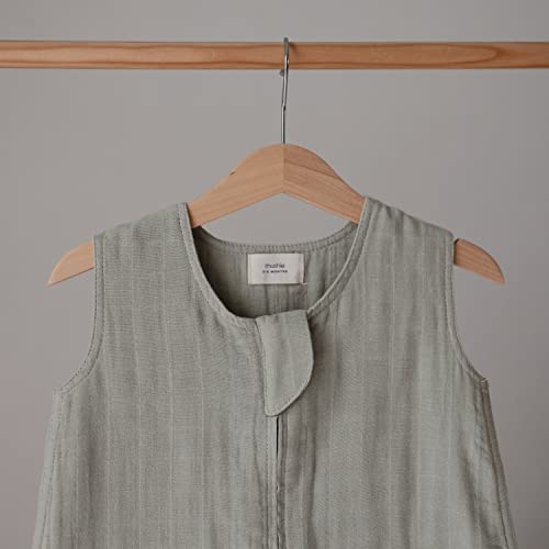 Image of mushie Baby Wearable Blanket | 100% Organic Cotton Muslin | Sleeping Bag for Infants (Sage)