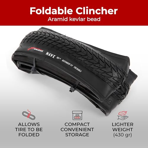 Image of 700x35c Commuter City Bike Tires - Foldable 37-622 with 1mm Anti Puncture | Folding 28 inch Bicycle Tyres, Accessories for Road, MTB, Hybrid and Touring Bikes, Front and Rear Replacement