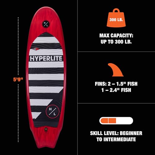 image for Hyperlite Landlock Wakesurf Board – Forgiving Longboard Style Wakesu