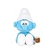 Smurfs Hefty Smurf, Stuffed Animals Plush Toy Bag Charm for Kids Backpack Clip 8"