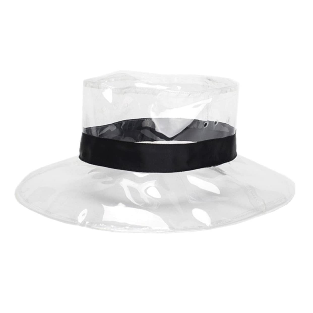Sombrero Tipo Cubo Transparente para Pesca y Playa Gorra de PVC Resistente Lluvia y Sol Unisex para Senderismo y Ciclismo