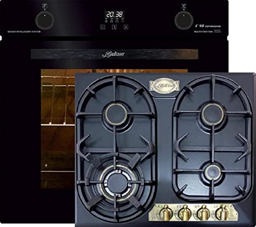 Kaiser Gas Herd-Set EH 6367 +KG 6325 Em, Elektro Backofen, Autark, 79L, Einbau Backofen,10Funktionen,Pizzafunktion…