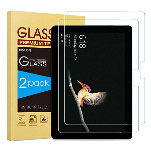 SPARIN [2 Pack] Surface Go Screen Protector, [Tempered Glass] [High Responsive] [Scratch Resistant]