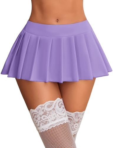 Avidlove Minissaia plissada feminina sexy para dramatização