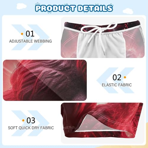 Red Fancy Light Gorilla Boys' Swim Trunks Board Shorts Swimwear Quick Dry Swim Pants Toddler Pajamas for Beach Kids3