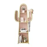 4-Tier Bookshelf, 59.1 Inch(150 cm) Metal Simple and Creative Bookcase, Cactus Shape Display Rack, H