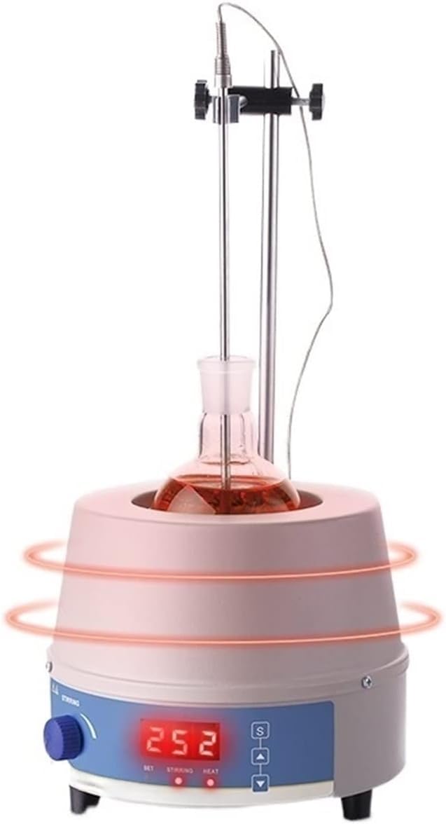 Manto de calefacción con agitador magnético digital, equipo de laboratorio de 1000 ml con regulador térmico (HM 1000 ml)