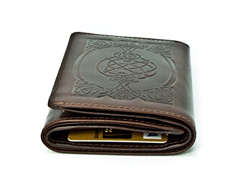Biddy Murphy Irish Leather Wallet Black Celtic Design Tri-Fold Made in Ireland3