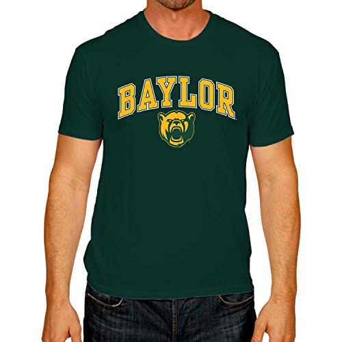 Campus Colors Adult Arch & Logo Soft Style Gameday T-Shirt (Baylor Bears - Green, Small) #TOP5
