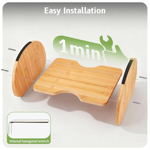 Support podal en bois réglable 3 hauteurs, l'accessoire de bureau ergonomique - 7