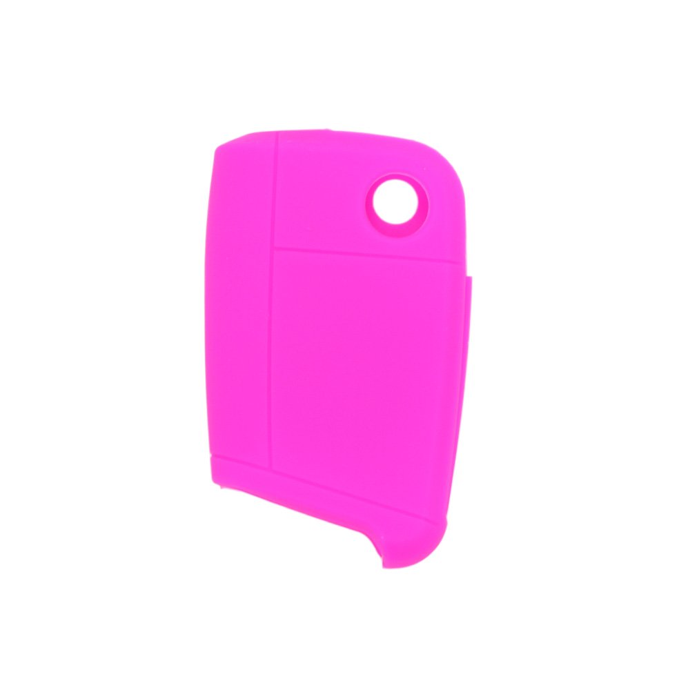 BROVACS Silicone Cover Protector Case Holder Skin Jacket Compatible with VOLKSWAGEN 3 Button Flip Remote Key Fob CV9803 Rose - Image 3