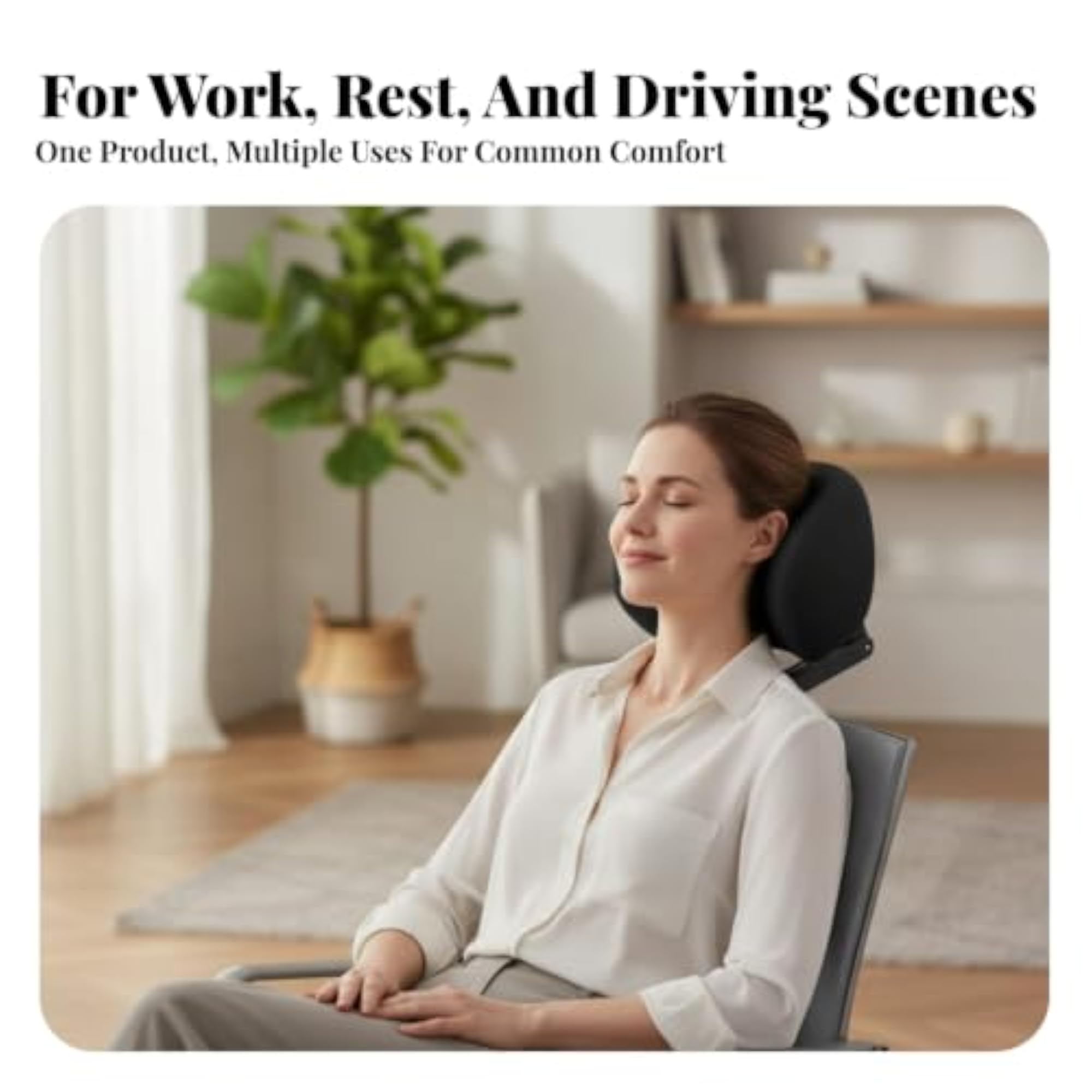 Contoured Adjustable Chair Neck Rest Pillow