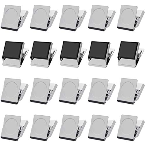 24pcs Metal Magnetic Clips - Refrigerator Whiteboard Wall Magnetic Memo Note Clip for House Office School - 1.2 inch