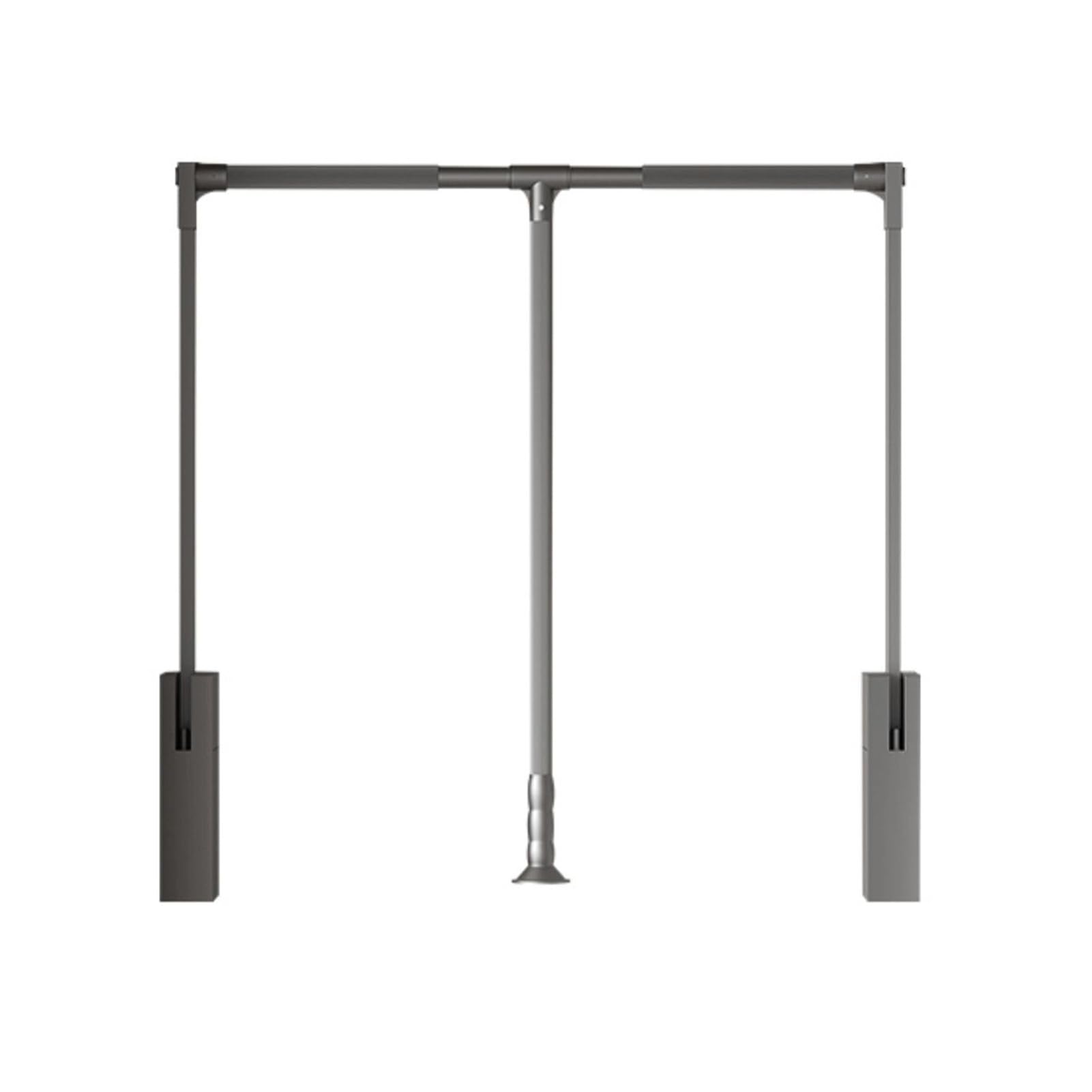 GTHTUHFD Pull Down Closet Rod Adjustable 510-1200Mm, Soft Close Wardrobe Clothes Hanger Rail, 55 Lbs Load Capacity For Kitchen Bedroom High Cabinets Color1-510-660mm