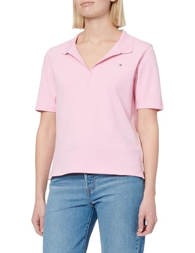 Tommy Hilfiger Polo de Manga Corta Mujer 1985 Pique Regular Fit, Rosa (Classic Pink), L