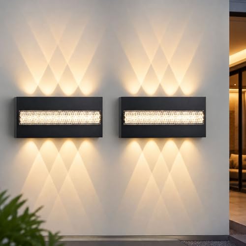 Applique murale intérieure et extérieure étanche IP65 à diffusion lumineuse haut et bas