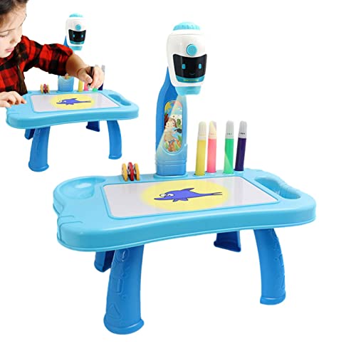 Projetor Traçar e Desenhar - Tabela de placa de projetor de rabiscos apagável colorida com canetas,C