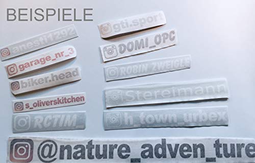 Namen Aufkleber für Werbung mit Wunsch Text & Logo - Tuning Sticker User Name fürs Auto