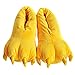 Aivtalk Chaussures Griffe Adultes Unisexe Chaussons Flanelle Peluche Costume Cosplay Animaux Figure Souple Pantoufles Hiver Slipper Déguisement Jaune M Taille Unique 34-38