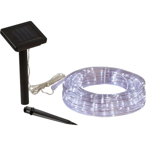 SIM SUPPLY Outdoor Expressions 28 Ft. 100-Light LED Cool White Solar Rope Light - 1 Each