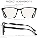 ANDWOOD Blue Light Blocking Glasses Men Women Computer Filter Large Frame Bluelight Blocker Anti Blue Ray Square Black