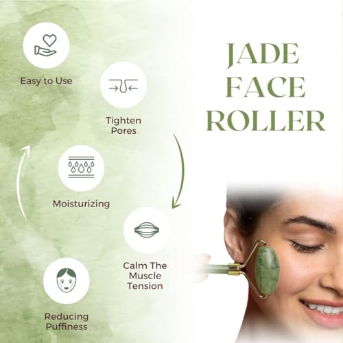 Image of Ice Roller,Face Stone Roller Massager with Gua Sha Jade Roller Stone and 3D Massager Roller Set Facial Combo For Skin Eye Body Ice Cube Roller Women Men Reusable (Pack of 1)