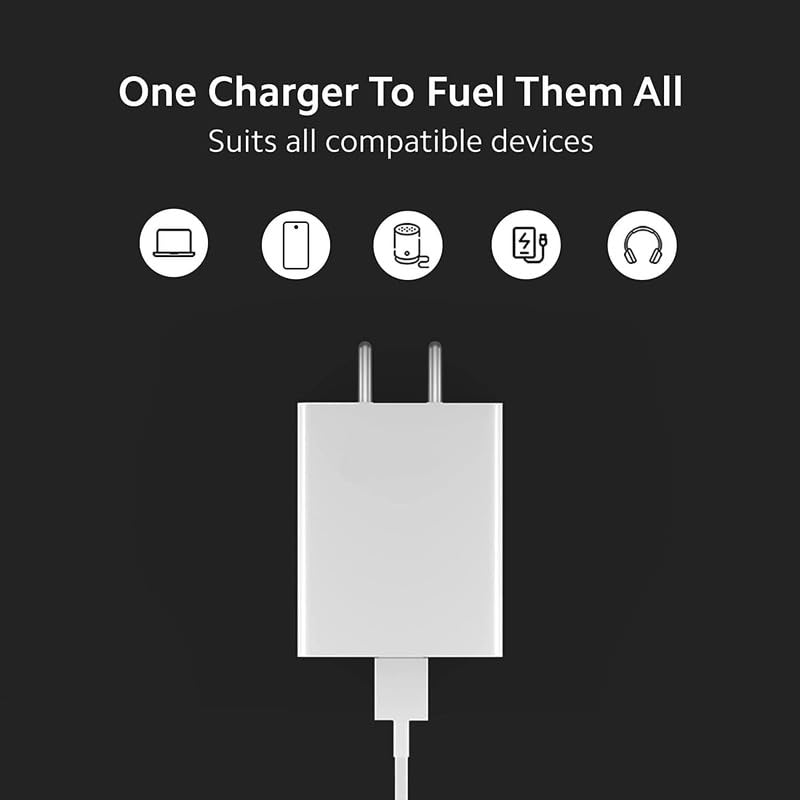 Image of 67W SUPEVOOC Fast Charger with Type-C Cable | 67W USB Charger for One-pluss, Realme, Op-po, Redmi, Xiaomi, Poco, iQOO, Samsung, Motorola & More | Supports Dart, Dash, Warp, Vooc, SuperVooc, QC 3.0