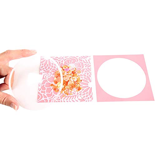 Sizzix Cupole Shaker 664190, Cerchio, 8.9cm, 4pz