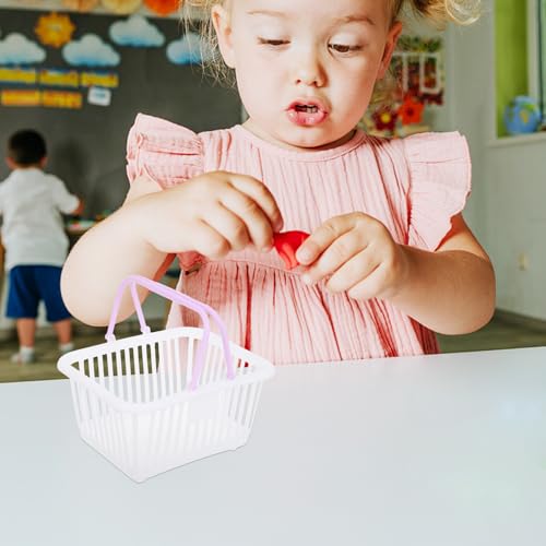 Cesta de plástico pequeña con asas diseño resistente y acabado funcional 3