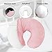 LAT Nursing Pillow for Breastfeeding with Removable Minky Cover,Ergonomic Breast Feeding Pillows for Mom and Baby,Machine Washable(Pink)