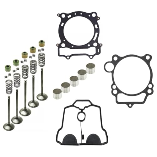 Image of JIK Cylinder Head Valve Top End Gasket Kit for Yamaha YFZ450 YFZ450V Bill Ballance Special Edition Exhaust Intake Valves