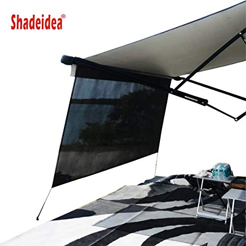 Shadeidea Rv Sun Shade Screen For Rv Awning - 9' X 15' 5'' Black Mesh Sunshade Motorhome Camping Trailer Uv Sunblocker Canopy Sunscreen - 3 Year Warranty #TOP1